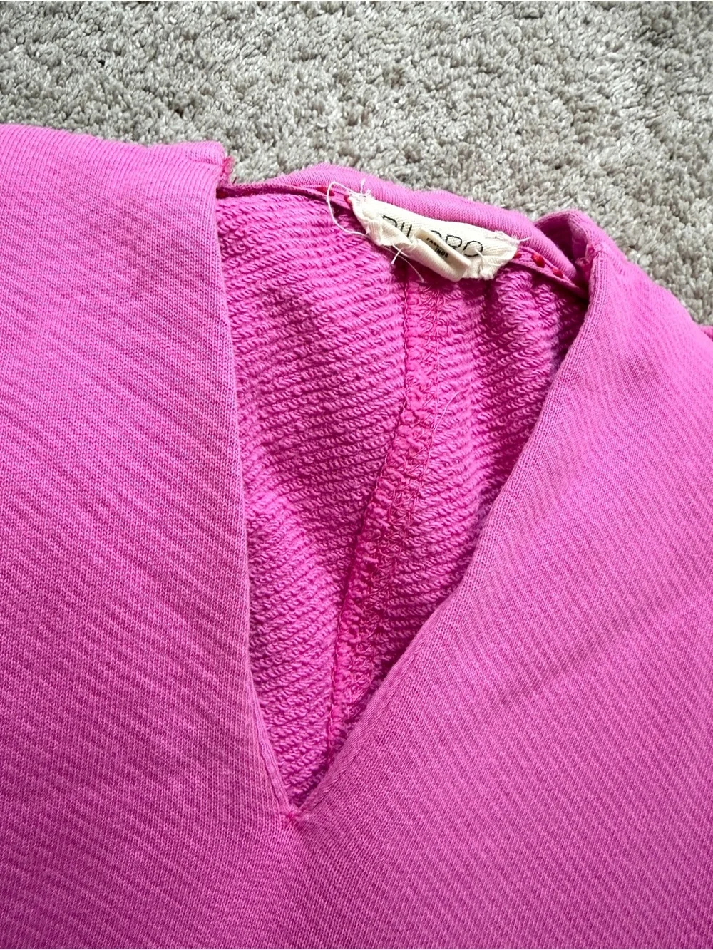 Pilcro Women’s Sleeveless Hoodie Sweatshirt V-Neck in Pink S